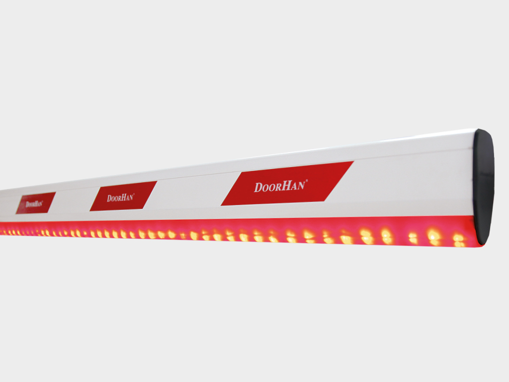 Lighted barrier boom with 3 to 6 meters length (length ratio: 1 m)